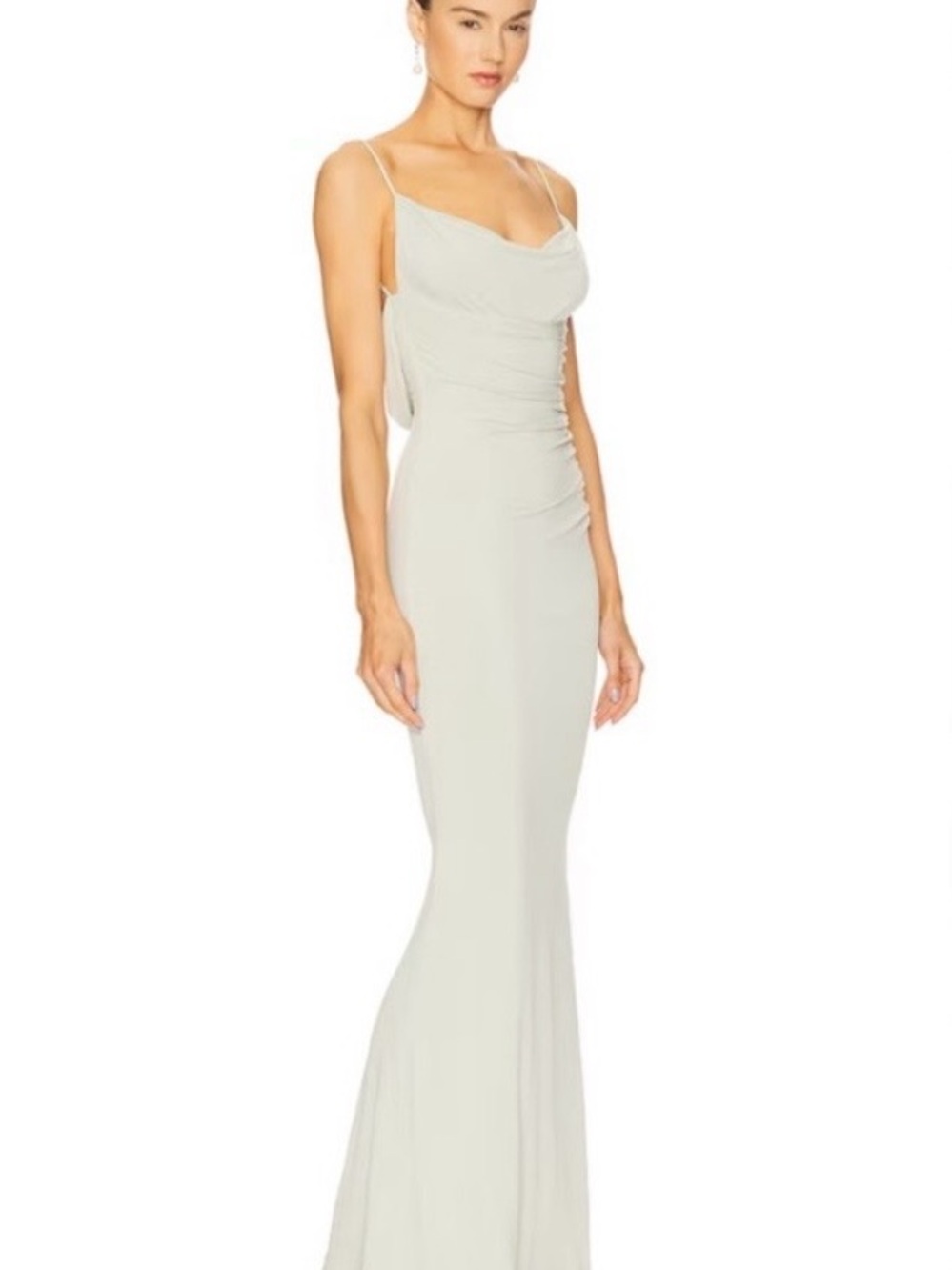 Katie May Cream Cowl Neck Maxi Gown